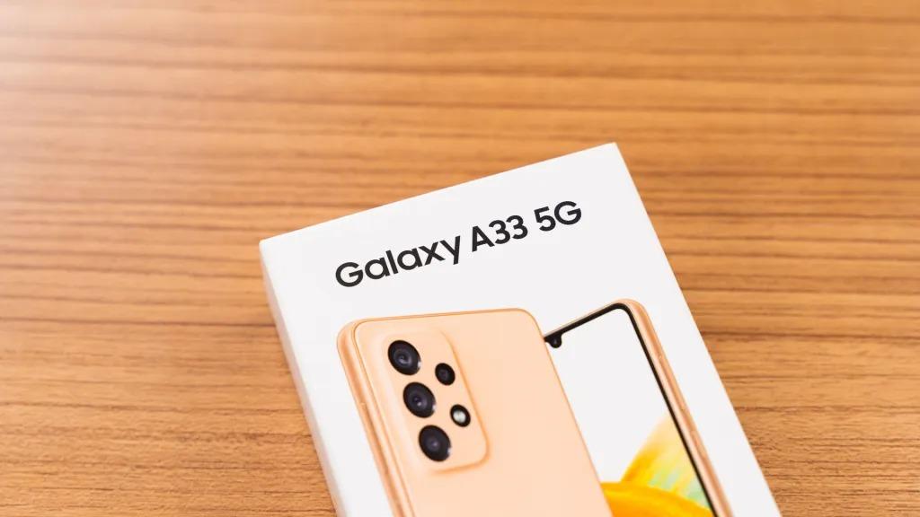 تصویر  گوشی موبایل سامسونگ مدل Galaxy A33 5G SM-A336E/DSN دو سیم کارت ظرفیت 128 گیگابایت و رم 8 گیگابایت-هلویی